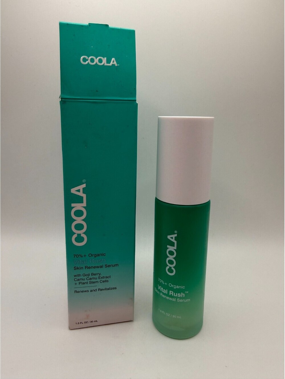 COOLA 70% + Organic Vital Rush Skin Renewal Serum Vegan 1 Fl Oz/ 30 mL